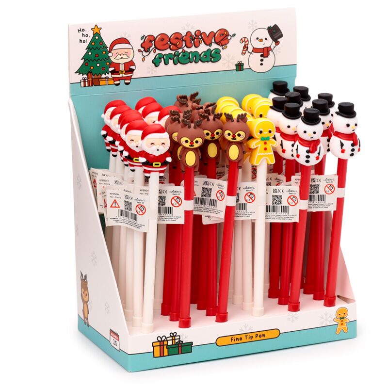 Stylo feutre fin Festive Christmas - noir
