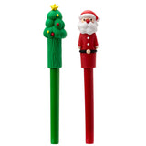Stylo PVC Noël Festif - Bleu