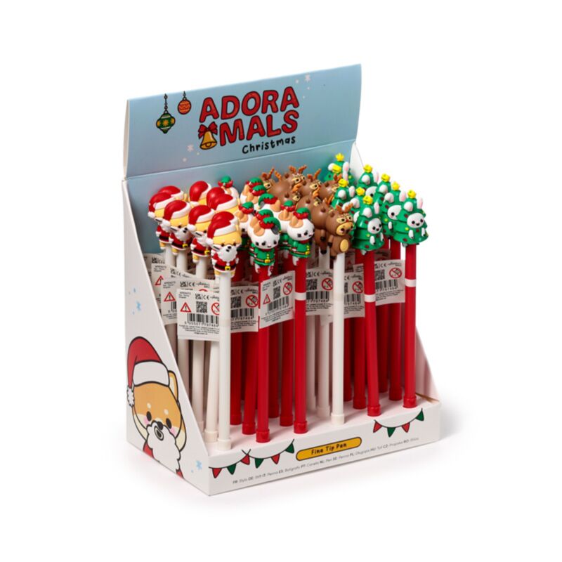 Stylo feutre fin Adoramals de Noël - noir