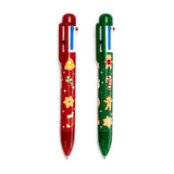 Stylo multicolore Baker Street de Noël (6 couleurs)