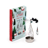 Carrousel porte-bougie à thé rotatif gnome de Noël