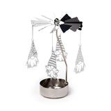 Carrousel porte-bougie à thé rotatif gnome de Noël