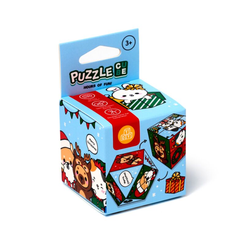 Jouet cube puzzle Adoramals de Noël