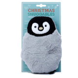 Pack chauffant pour micro-ondes en peluche pingouin, blé lavande