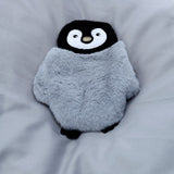 Pack chauffant pour micro-ondes en peluche pingouin, blé lavande