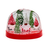 Grande boule à neige à paillettes de gnome de Noël