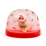Grande boule à neige à paillettes de Noël Jan Pashley Highland Cow