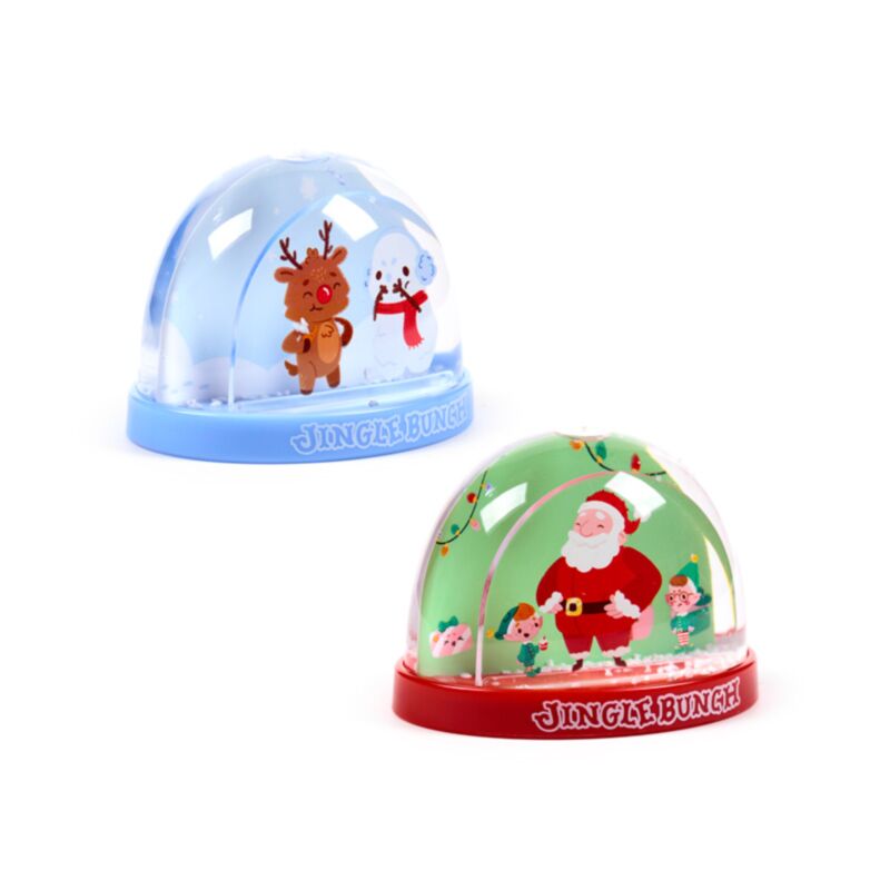 Boule à neige à paillettes moyennes Jingle Christmas