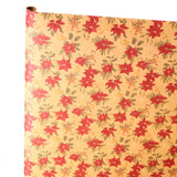 Rouleau de papier d'emballage cadeau de 3 m de plantes de Noël