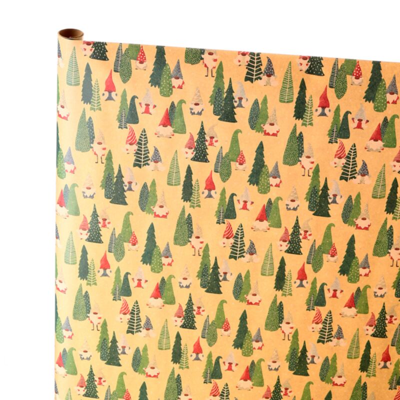 Papier cadeau de gnome de Noël 3 m