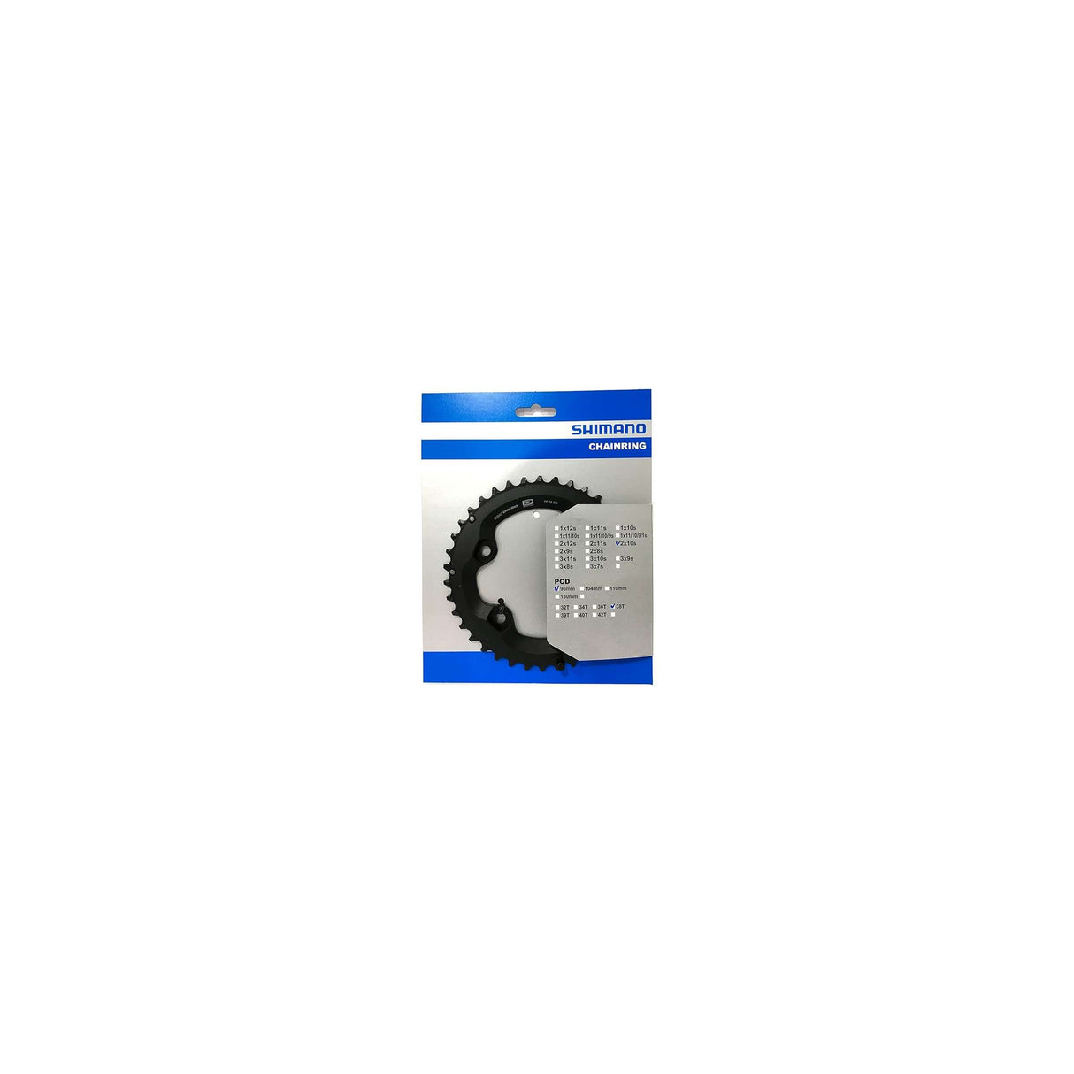 Shimano lame 38t 10v deore noir y1wd98030