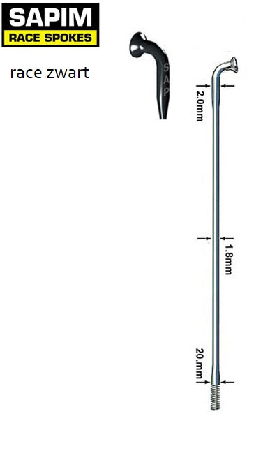 Spaken 14-268 Racing en acier inoxydable noir 14 15 dB