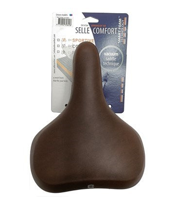 Selle confort mousse à mémoire de forme marron pur