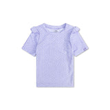 Léopard | maillot de bain anti-UV lilas à manches courtes