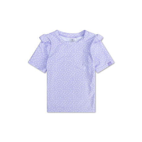 Léopard | maillot de bain anti-UV lilas à manches courtes