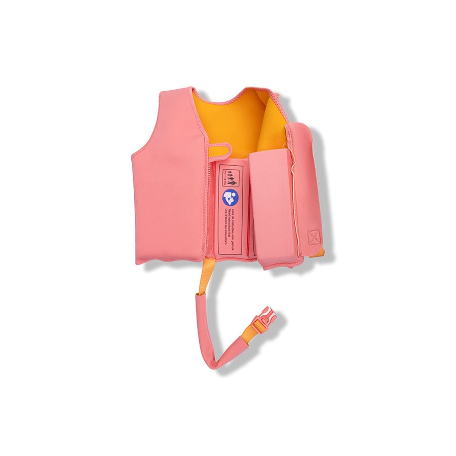 Affrontement vif | gilet de sauvetage rose orange 3-6 ans