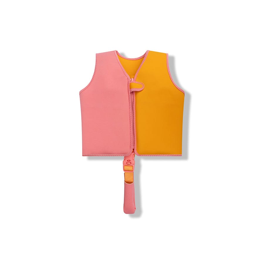 Affrontement vif | gilet de sauvetage rose orange 3-6 ans