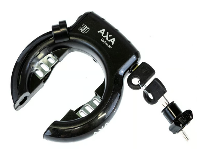Serrure Axa Defender avec serrure à batterie Bosch Power Tube noir