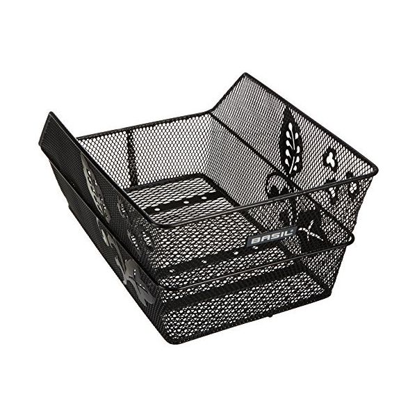 Basil Cento Flower - Panier à vélo - à l'arrière - noir