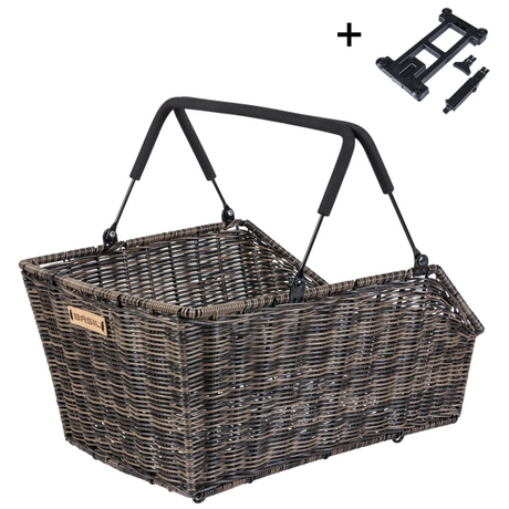 Panier basilic cento aspect rotin marron (mik)