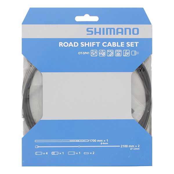 Shimano Gear Cable Set Race Race Indexless Steel - Black