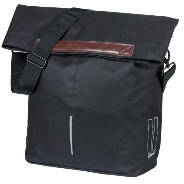 Basil sac city shopper noir | crochets micro | 16l