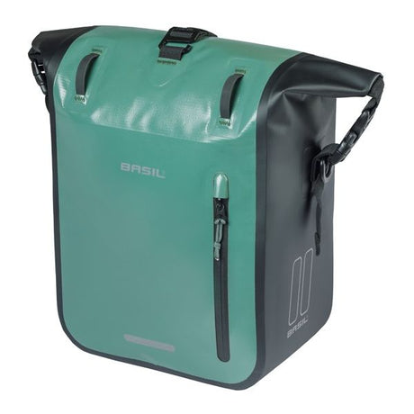Basil sac de vélo simple rivo m bâche mik 12-15l 14 x 25 x 38 cm - vert noir