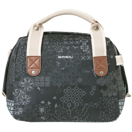 Basil Bohème City Bag - Élégant sac à épaules, épaules et guidon pour femmes, adaptés aux vélos électriques et aux vélos de la ville - Black