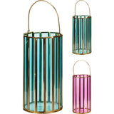 Home styling lantaarn glas 23cm 2 assorti