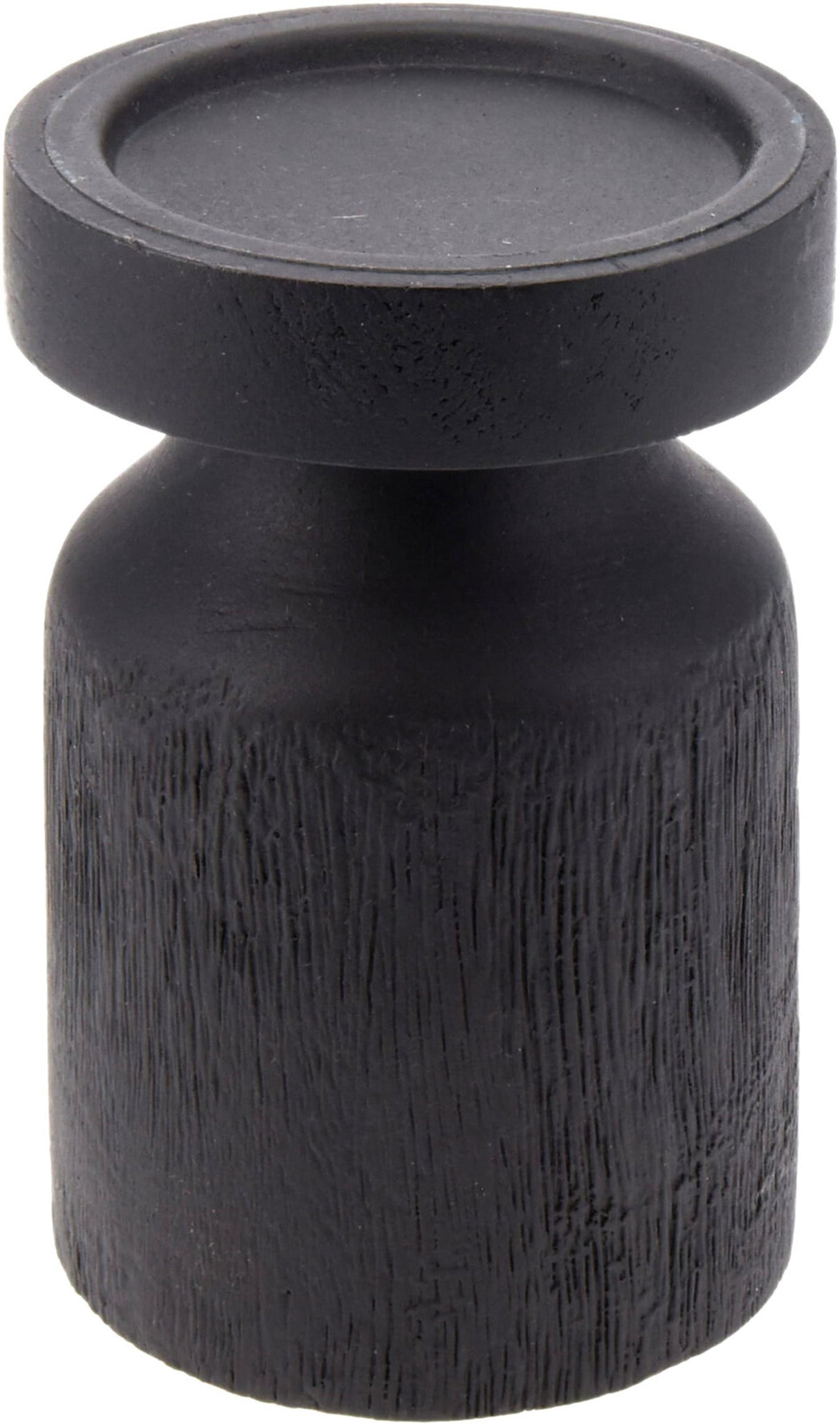 Chandelier décoratif en bois noir 15cm pour bougie pilier