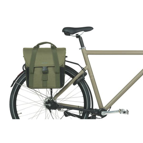 Sacoche de vélo simple Basil Go 16 litres 15 x 29 x 34 cm - vert foncé