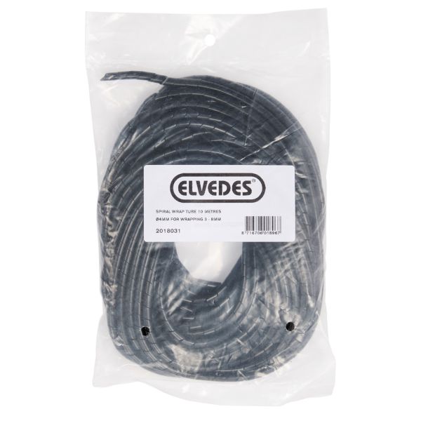 Elvedes cablesystems bv tuyau spiralé ø4mm faisceau elvedes 3-8 mm (10 mètres) - noir