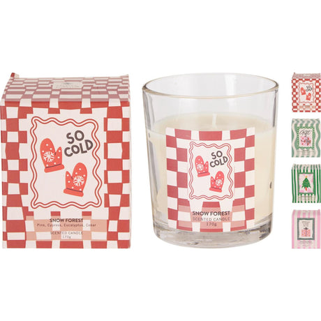 Home styling geurkaars in glas 8x9cm 4ass