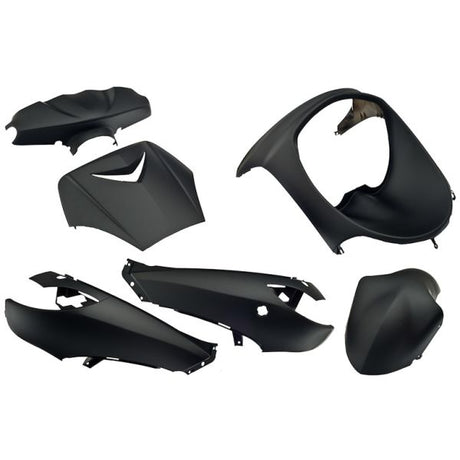 Jeu de plaques de rebord 6 pièces pour Peugeot Vivacity jusqu'à 2008 - noir mat