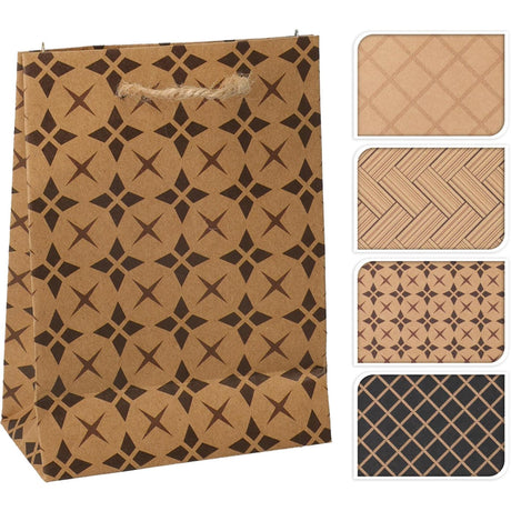 Sac cadeau home stylisme kraft xs 4 assortis