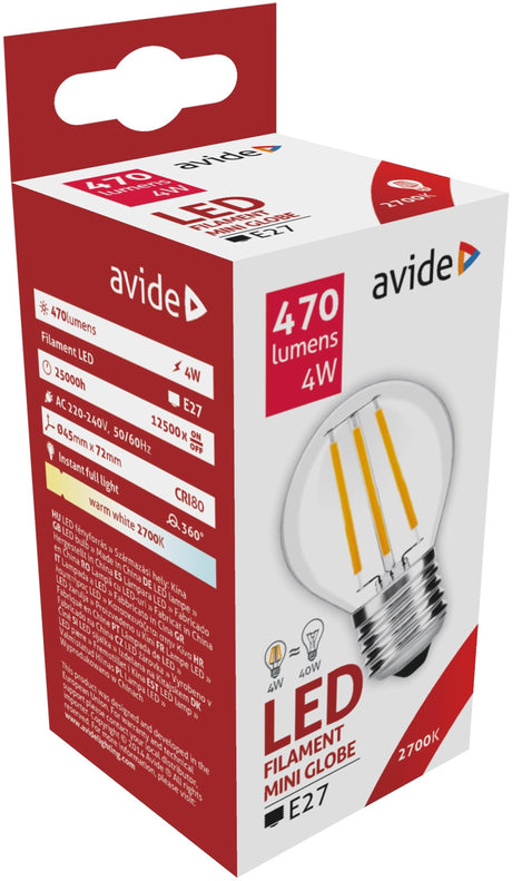 Avide Filament LED mini 470 lm 4,5W E27
