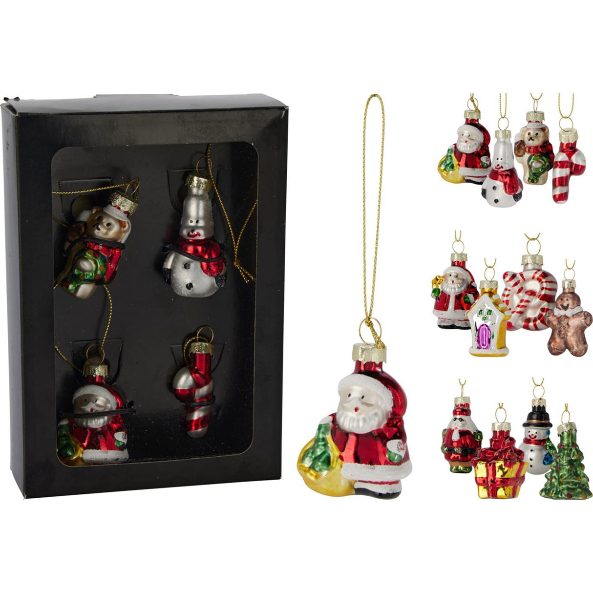 Cintre figurine de Noël 5cm présentoir de 12 sets