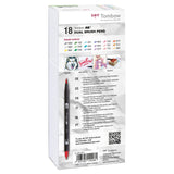 Tombow • stylo pinceau autour d'un stylo pinceau double 18x couleurs pastel