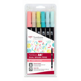 Tombow • ensemble de stylos à double pinceau abt couleurs bonbons 6 pièces