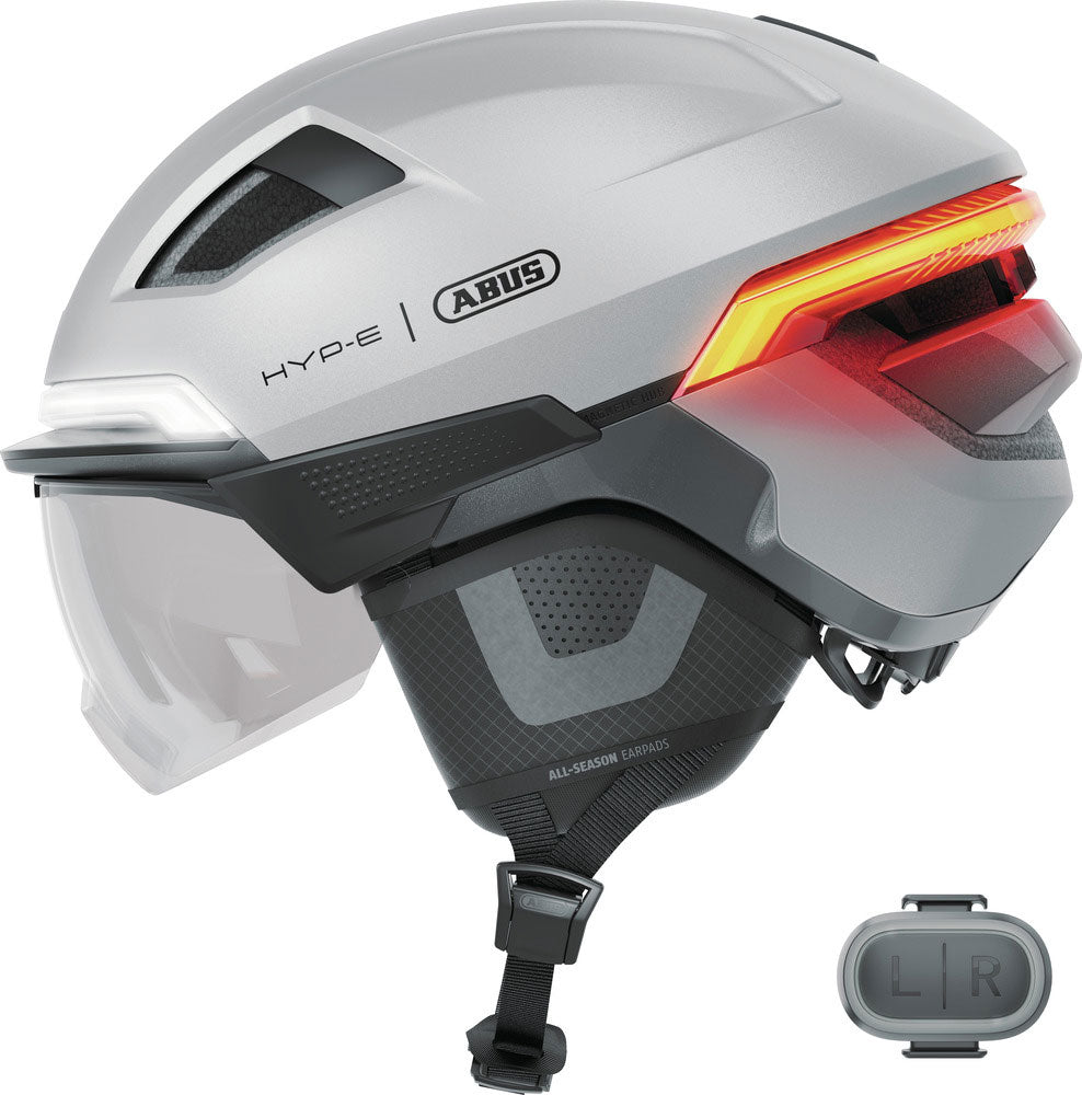 Abus casque intelligent hyp-e ace gleam argent l 57-61cm