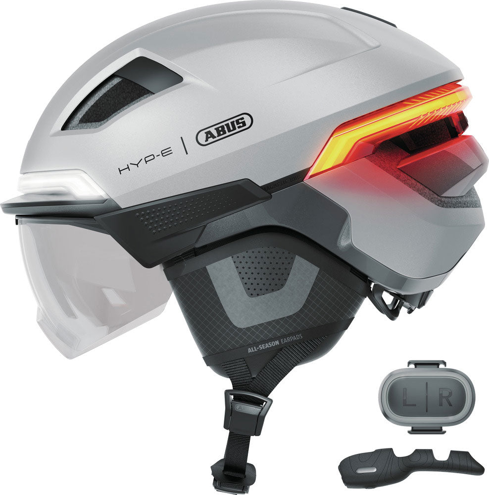 Abus casque intelligent hyp-e bl.ace gleam argent l 57-61cm
