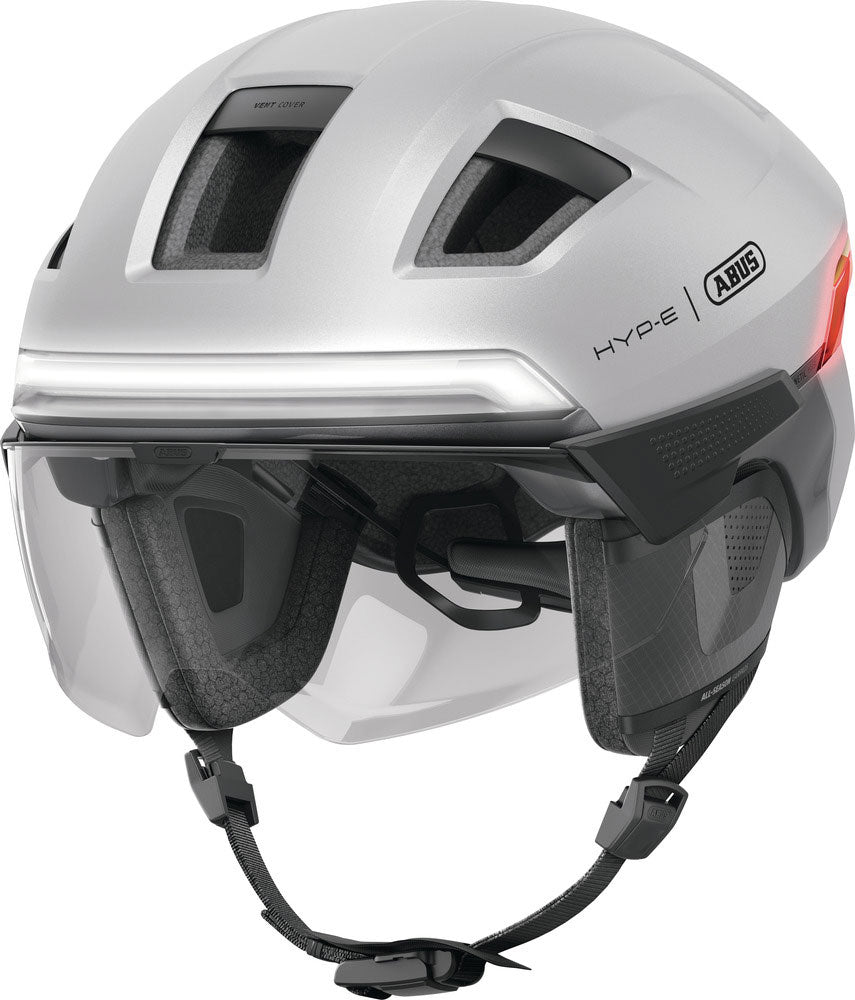 Abus casque intelligent hyp-e bl.ace gleam argent l 57-61cm