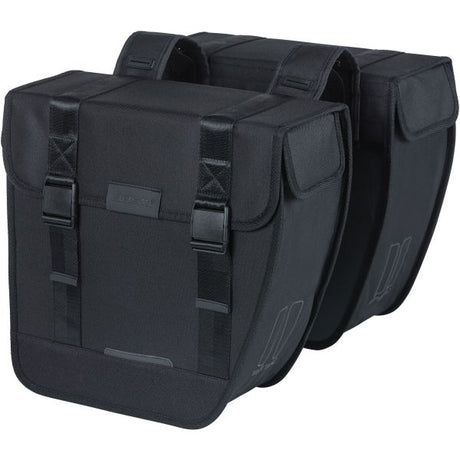 Basil Tour Double Bicycle Sac - Eau - Répondant - 28L - noir