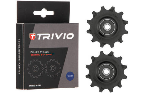 Trivio - roues de dérailleur 12 roulements chromo 12t