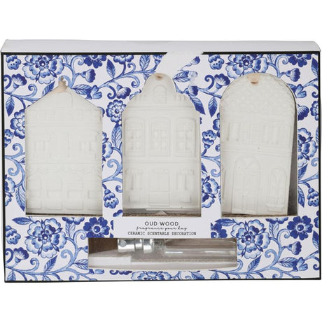 Set de parfums d'intérieur 3 pièces bleu de Delft