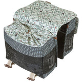 Basil Bohème Double Bicycle Bag - Black - 35L - Water -repellent - Détails d'apprentissage de l'art