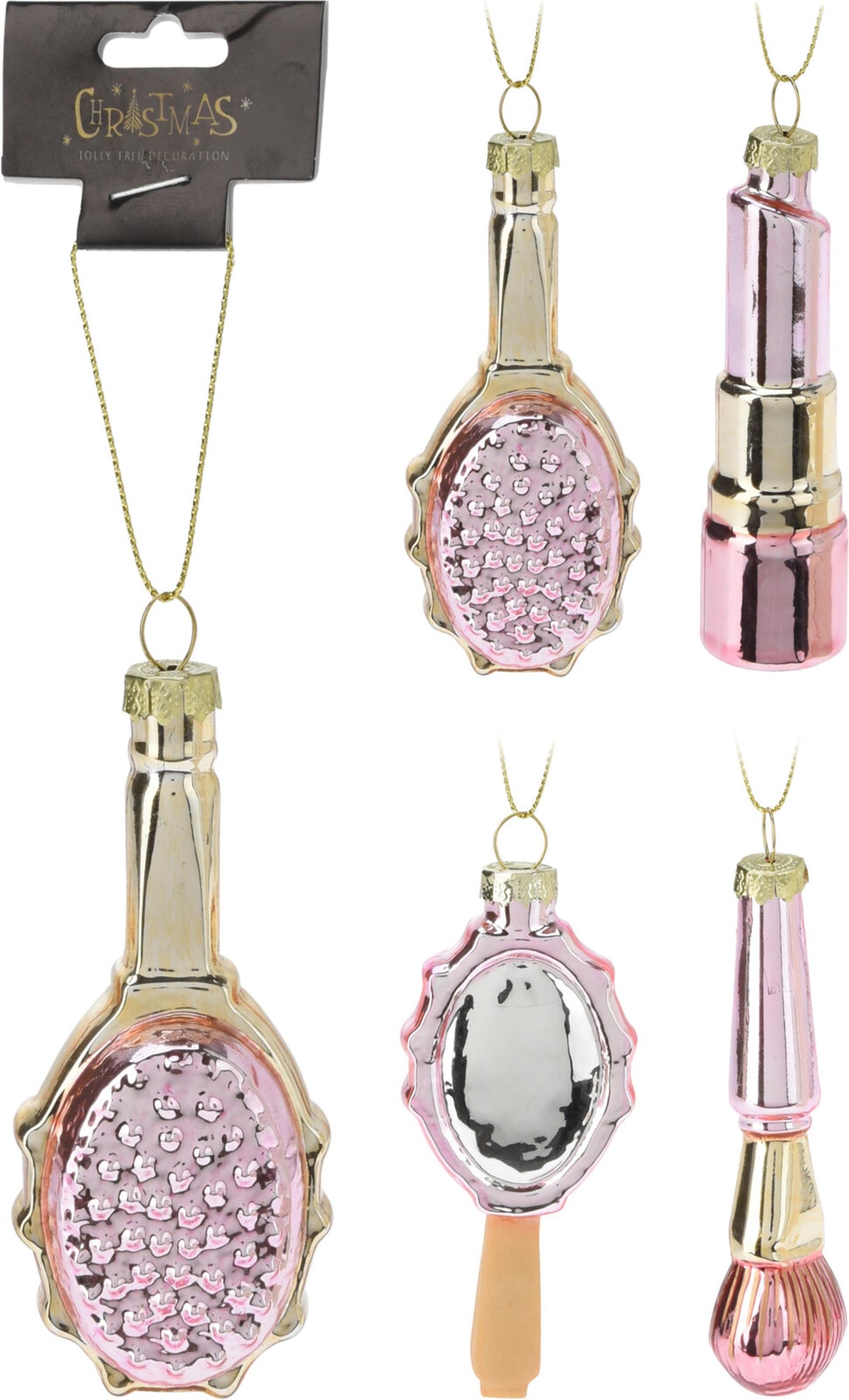 Maquillage en verre pendentif de Noël style maison