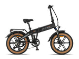 Altec cross fatbike vélo pliant 20 pouces 39 cm unisexe 7v frein à disque noir mat
