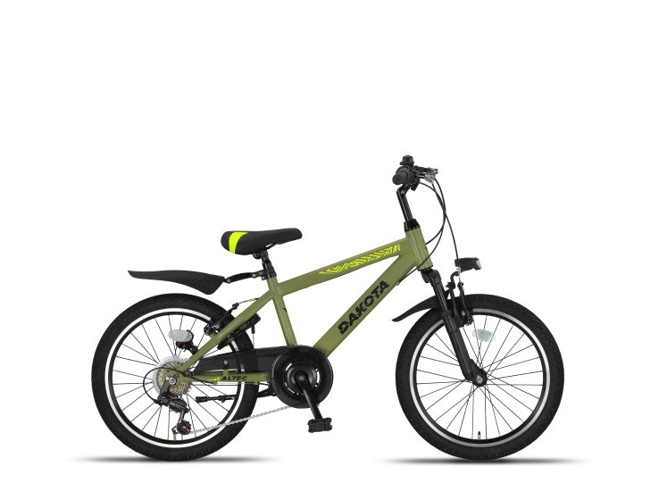 Altec dakota vtt 20 pouces garçons 7sp v-brakes vert armée