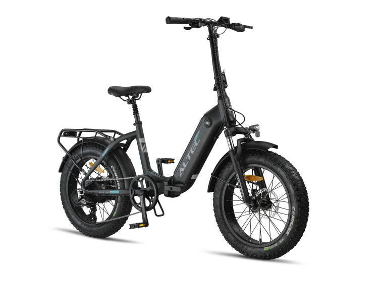 Altec primera fatbike vélo pliant 20 pouces 41 cm unisexe 8v frein à disque noir mat